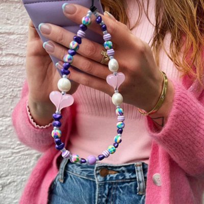 PURPLE LOVE PHONE STRAP