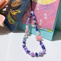 PURPLE LOVE PHONE STRAP - Thumbnail 2