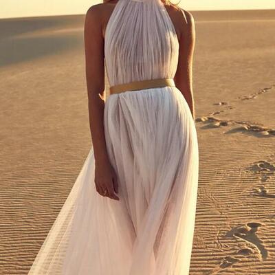 Greek style a line chiffon wedding dress bridal dress - Thumbnail 4