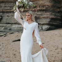 Simple Mermaid Wedding Dress Bridal Dress - Thumbnail 1