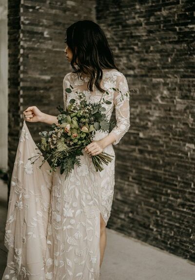 Simple Lace Mermaid Wedding Dress Bridal Dress