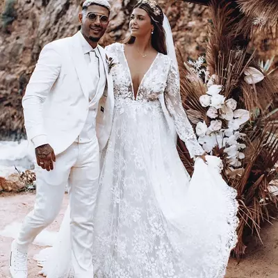 Plus size lace mermaid wedding dress bridal dress - Thumbnail 4