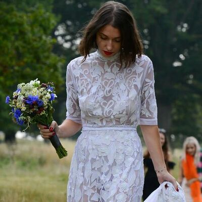 Simple lace wedding dress bridal dress