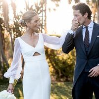 Simple Mermaid Long Sleeve Wedding Dress Bridal Dress - Thumbnail 2