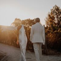 Simple Halter Beach Boho Wedding Dress Bridal Dress - Thumbnail 1