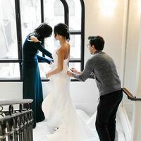 Simple Mermaid Beach Boho Wedding Dress Bridal Dress - Thumbnail 1