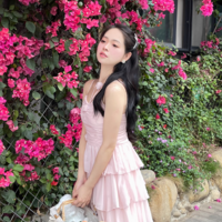 Rose Pastel Pink Pantone Beautiful Elegant Fairy Spring Summer Strap Chiffon Dress Sundress & Cardigan Two Piece Set - Thumbnail 4