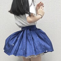 Stardust Midnight Navy Blue Stars Pattern Japanese School Student Uniform Seifuku Cosplay Mini Short Skirt with Pockets - Thumbnail 5