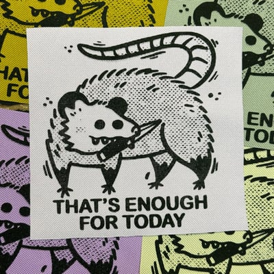 Enough possum canvas patch