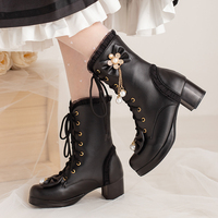 New Shoes Sweet Pearl Lace Booties - Thumbnail 3