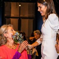 Simple Sheath Lace Long Sleeve Beach Boho Wedding Dress Bridal Dress - Thumbnail 4