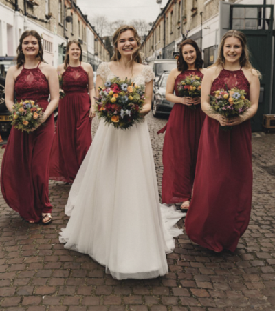 Maroon Bridesmaid Dresses Off Shoulder 