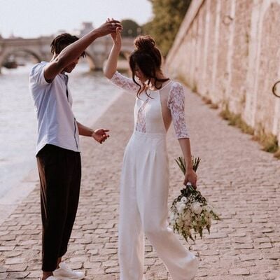  simple sheath lace beach boho wedding jumpsuit bridal jumpsuits