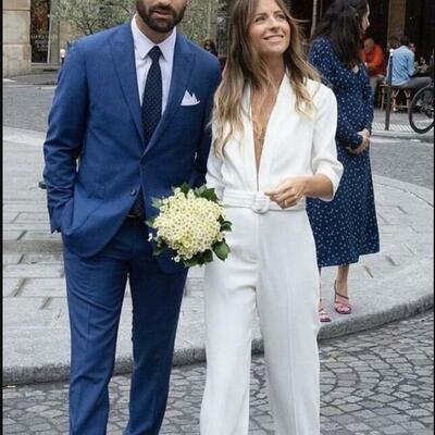  simple sheath v neck beach boho wedding jumpsuit bridal jumpsuits