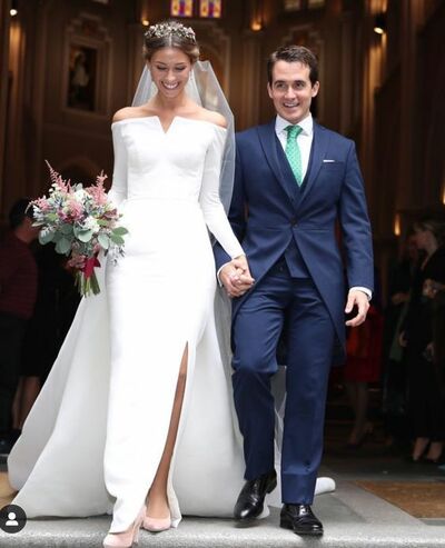 Simple Mermaid Long Sleeve Wedding Dress Bridal Dress