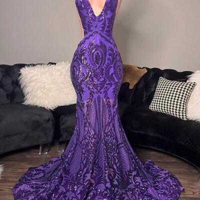 Fashion halter sparkly purple prom dresses,1574