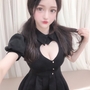 New sexy love open-chest lapel short-sleeved dress-2