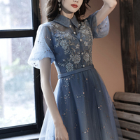 Cute Blue Short A Line Prom Dress Party Dress,1577 - Thumbnail 2