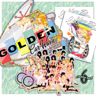 Golden Carwash Sticker Pack