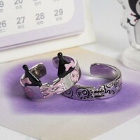2pcs Cute Kuromi Ring Set - Thumbnail 3