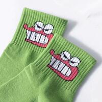 Cute Pink Alligator Green Socks - Thumbnail 2