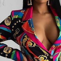 Casual Printed Long Sleeved Dress - Thumbnail 2