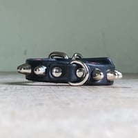 1-row short british studs lil’ d-ring wristband - Thumbnail 3