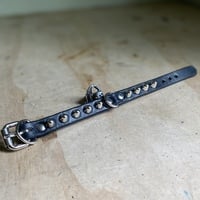 1-row short british studs lil’ d-ring wristband - Thumbnail 6