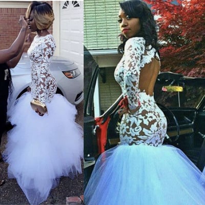 Backless wedding dresses bridal gown with sleeves  - Thumbnail 3