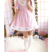 Original Sweet and Cute Pink Strawberry Dress - Thumbnail 5