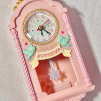 Swimmer girl wall clock wall hanging clock bedroom alarm clock - Thumbnail 2