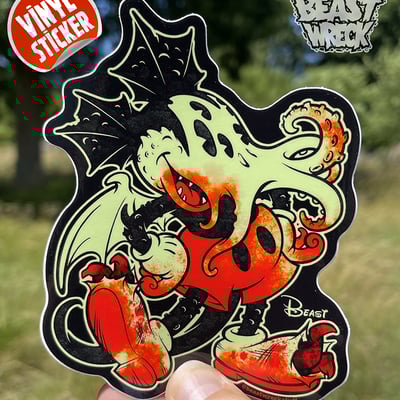 Mickthulhu mouse vinyl sticker