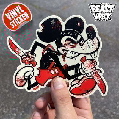 Murder mouse vinyl sticker