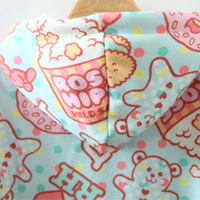 Cream dessert cartoon fleece hoodie - Thumbnail 3