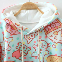 Cream dessert cartoon fleece hoodie - Thumbnail 4