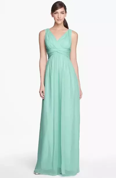 Mint Green A Line Chiffon Mother of the Bride/Groom Dress