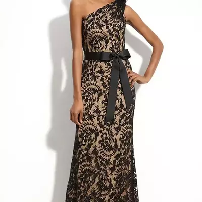 Black and champagne lace mother of the bride/groom dress - Thumbnail 5