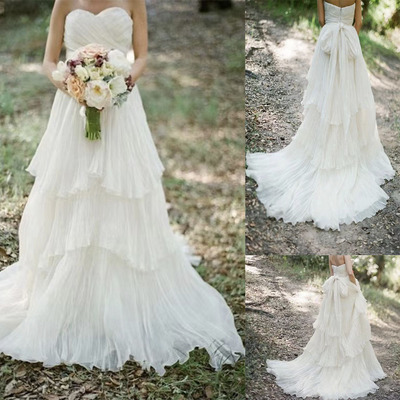 Sweetheart wedding dresses bridal gown boho - Thumbnail 1