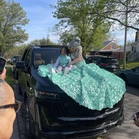 Blue Mermaid African Lace Prom Dress Black Grils Evening Dress - Thumbnail 1