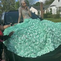 Blue Mermaid African Lace Prom Dress Black Grils Evening Dress - Thumbnail 2