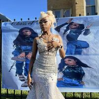 Silver Lace Sequins African Prom Dress Black Girl Evening Dress - Thumbnail 1