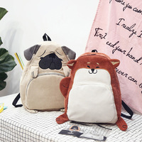 Harajuku animal pug dog backpack school bag - Thumbnail 6