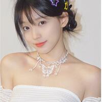 Butterfly Multi-layer Tassel Y2K Necklace Choker - Thumbnail 1