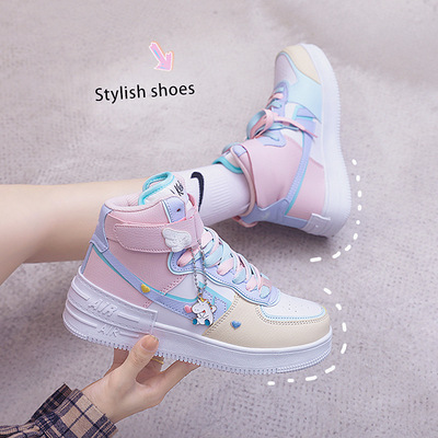 Ulzzang Harajuku macaron colorblock sneakers