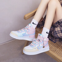 Ulzzang Harajuku macaron colorblock sneakers - Thumbnail 1