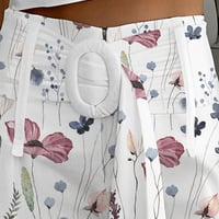 Temperament Elegant Loose Fitting Floral Shorts - Thumbnail 1