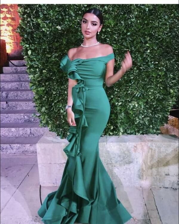 Dark Green Mermaid Prom Dress With Appliques - Perfect for Any Occasion