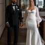 Elegant Sheath Long Sleeve Wedding Dress Bridal Dress-1