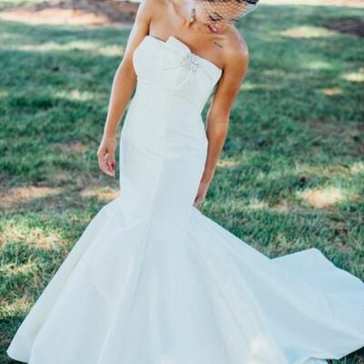 Simple mermaid african wedding dress bridal dress