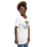 Phoenix Pride 2023 White Unisex V-neck T-shirt - Thumbnail 2